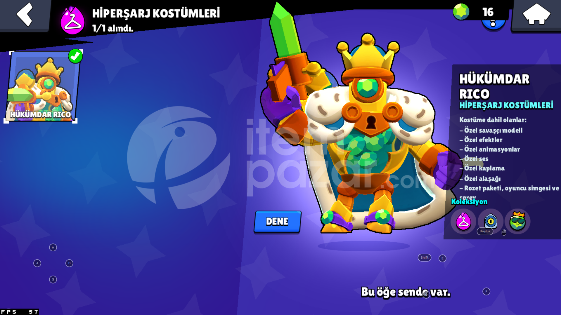 17K BUZ KRALİÇESİ AMBER⭐85+SKİN⭐61/96
