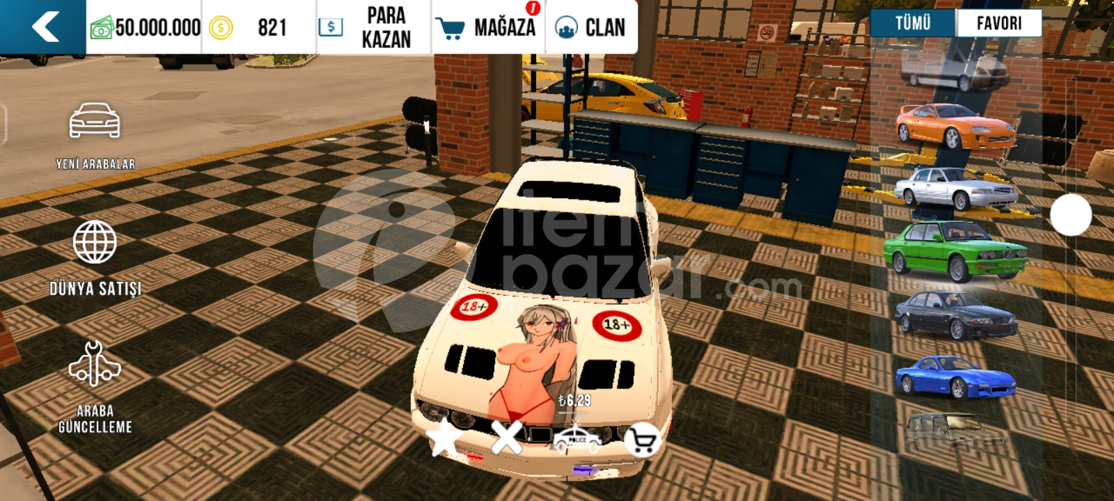 +18 anime cizimli araç 