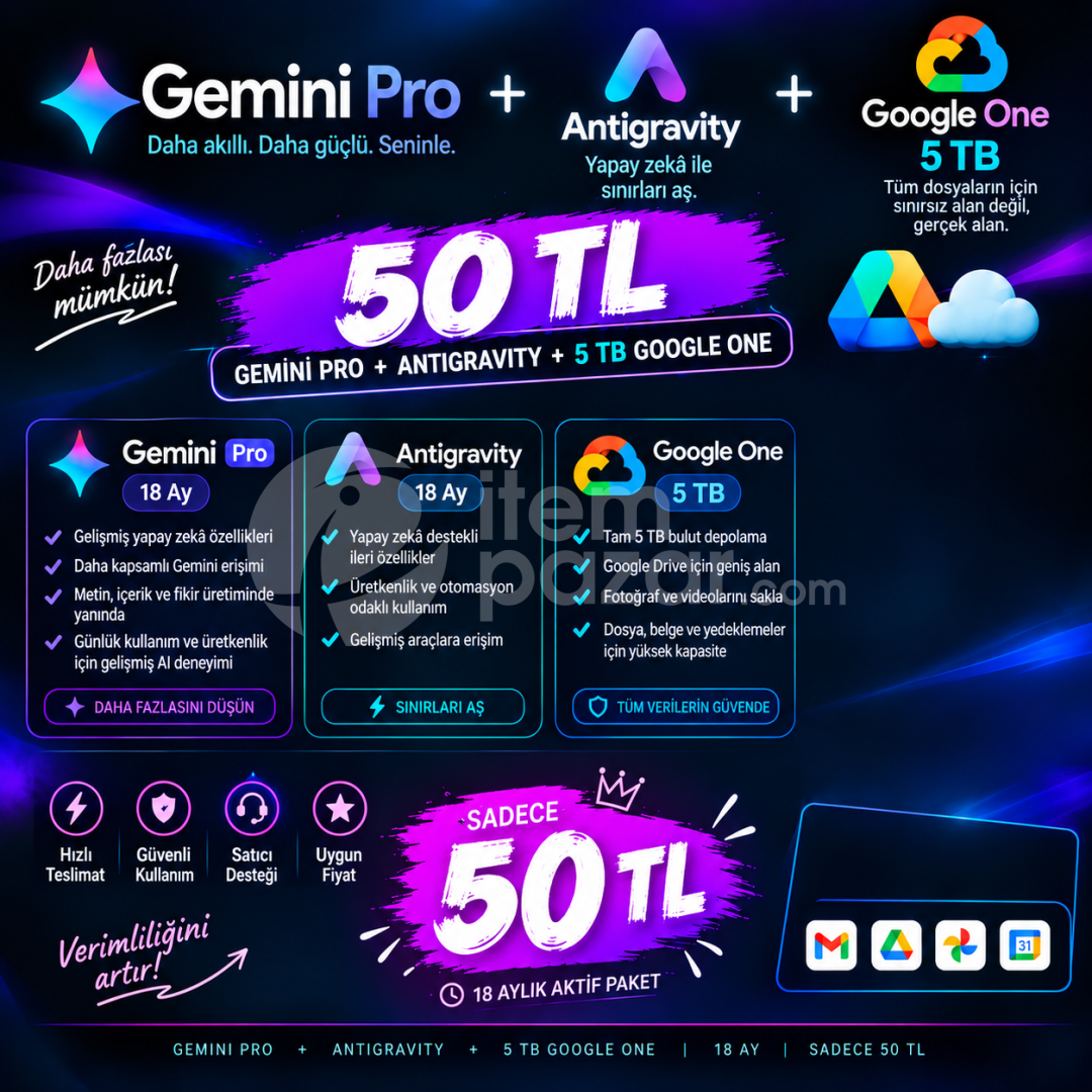 18 AY GEMİNİ PRO+ANTİGRAVİTY MAİLE DAVET