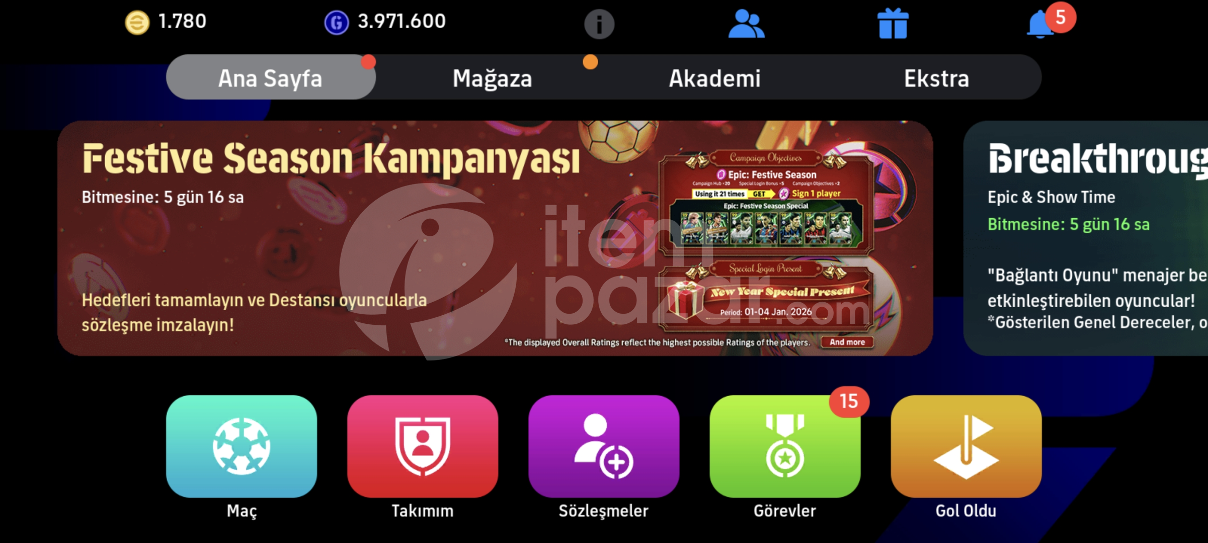 1800 mcli efsanevi hesap