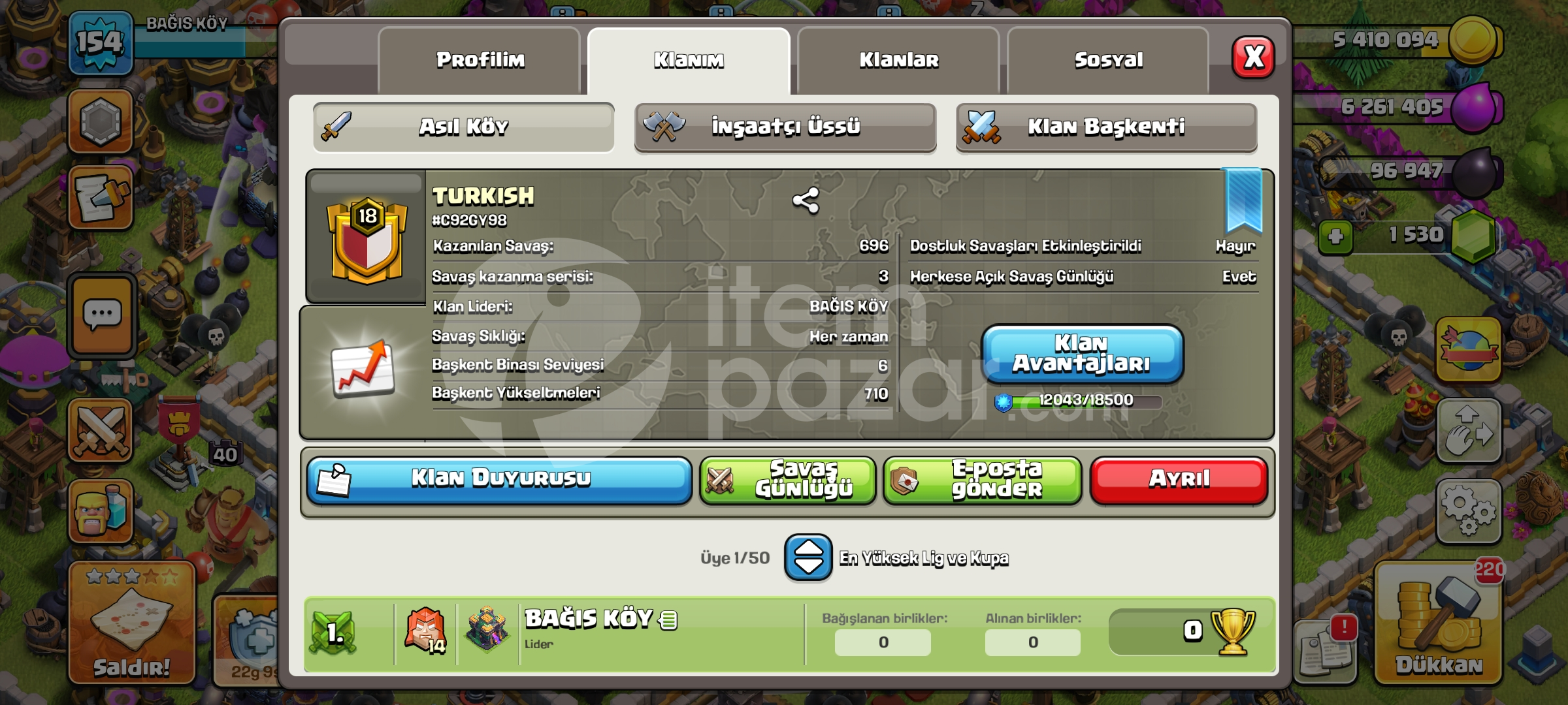 18SEVİYE 14 SENELİK KLAN