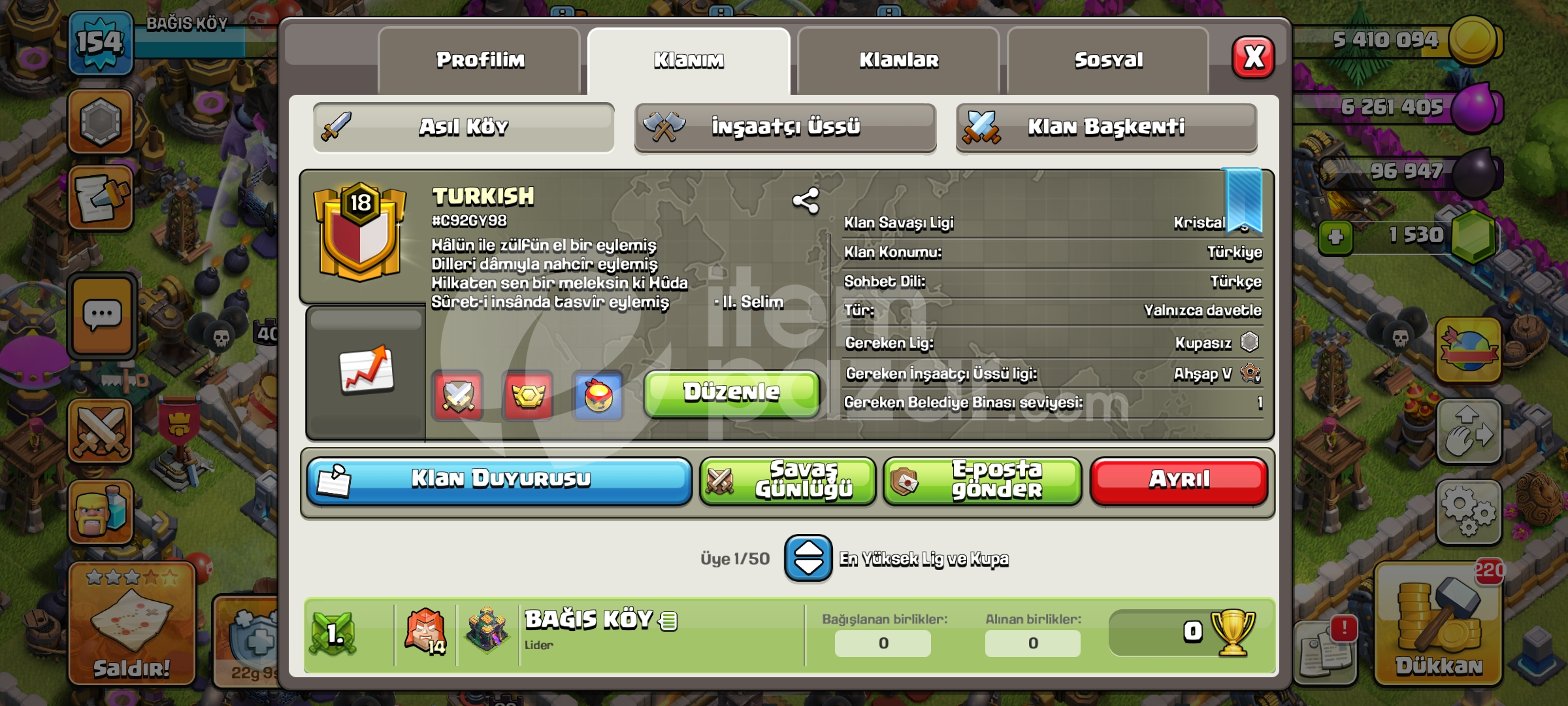 18SEVİYE 14 SENELİK KLAN