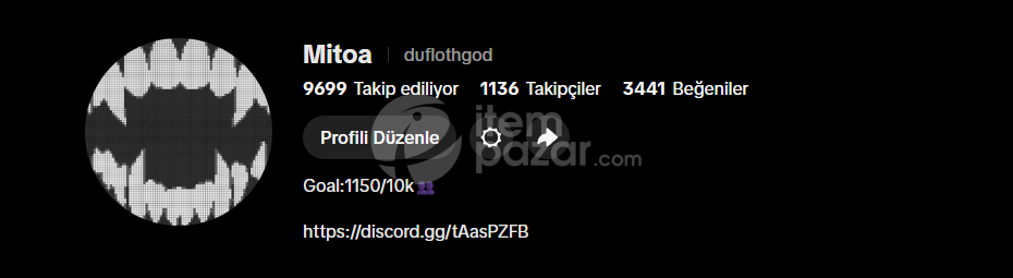 1k live studio açık tiktok hesabı