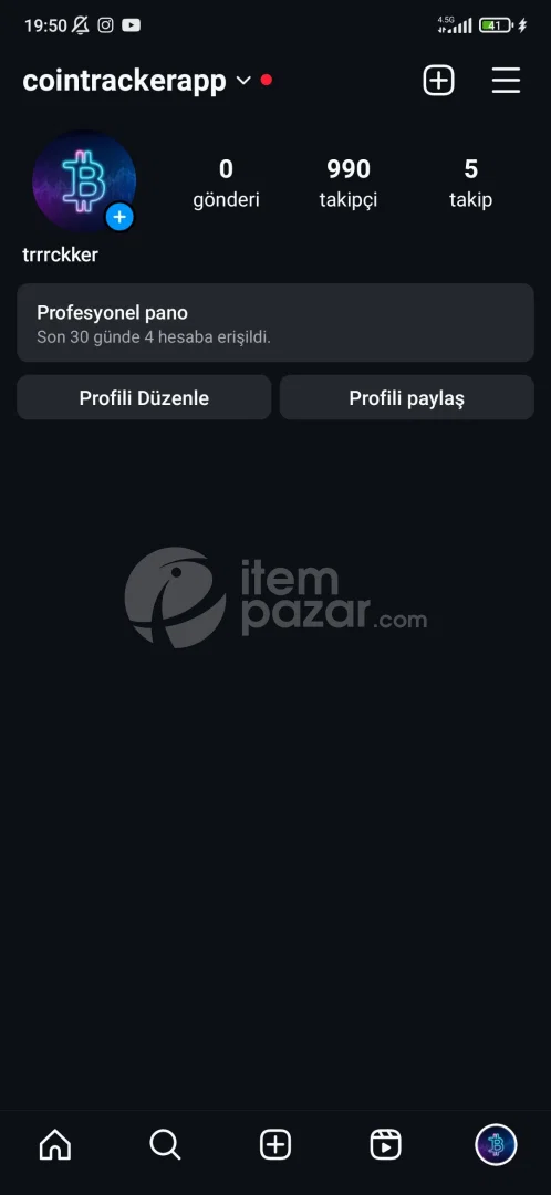 1K takipçili hesap