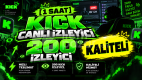 ⚡ [1 Saat] 200 Kick Canlı İzleyici | Kaliteli