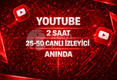 ⭐2 SAAT⚡YOUTUBE 25-50 CANLI İZLEYİCİ⚡