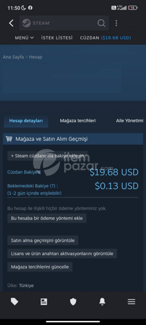 	20 dolarlık istedğiniz oyun atılır