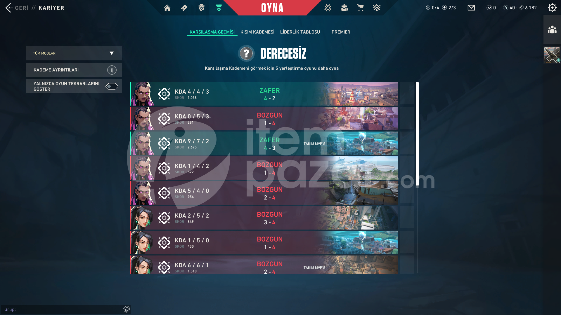 20 level unranked hesap