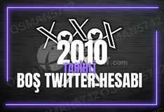 2010 Tarihli Boş X (Twitter) Hesabı
