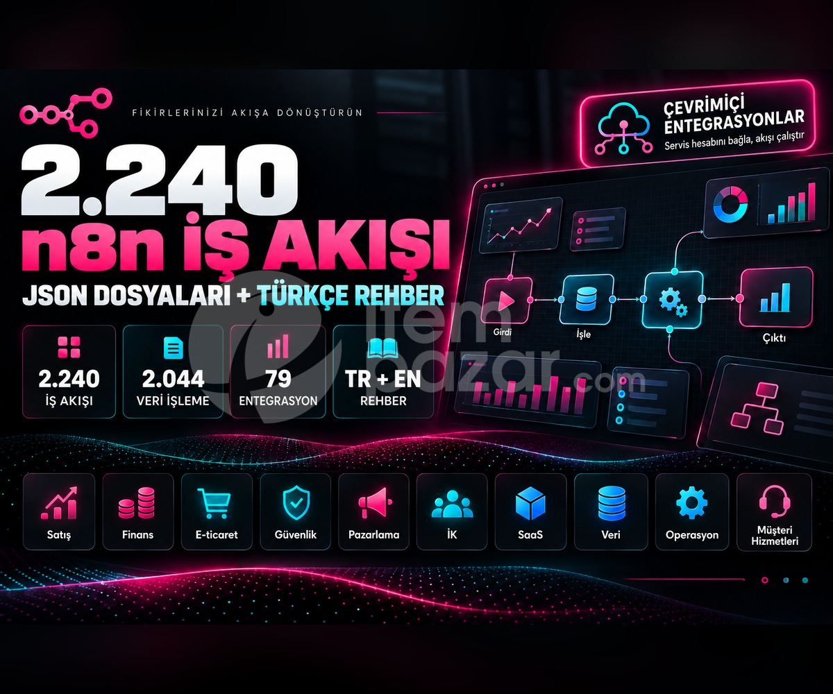 2.240 n8n Workflow Paketi | Rehberli
