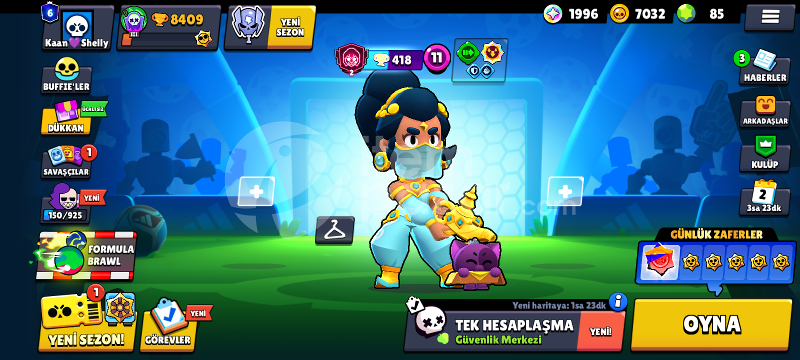 2400 kupa SHELLY main hesap 