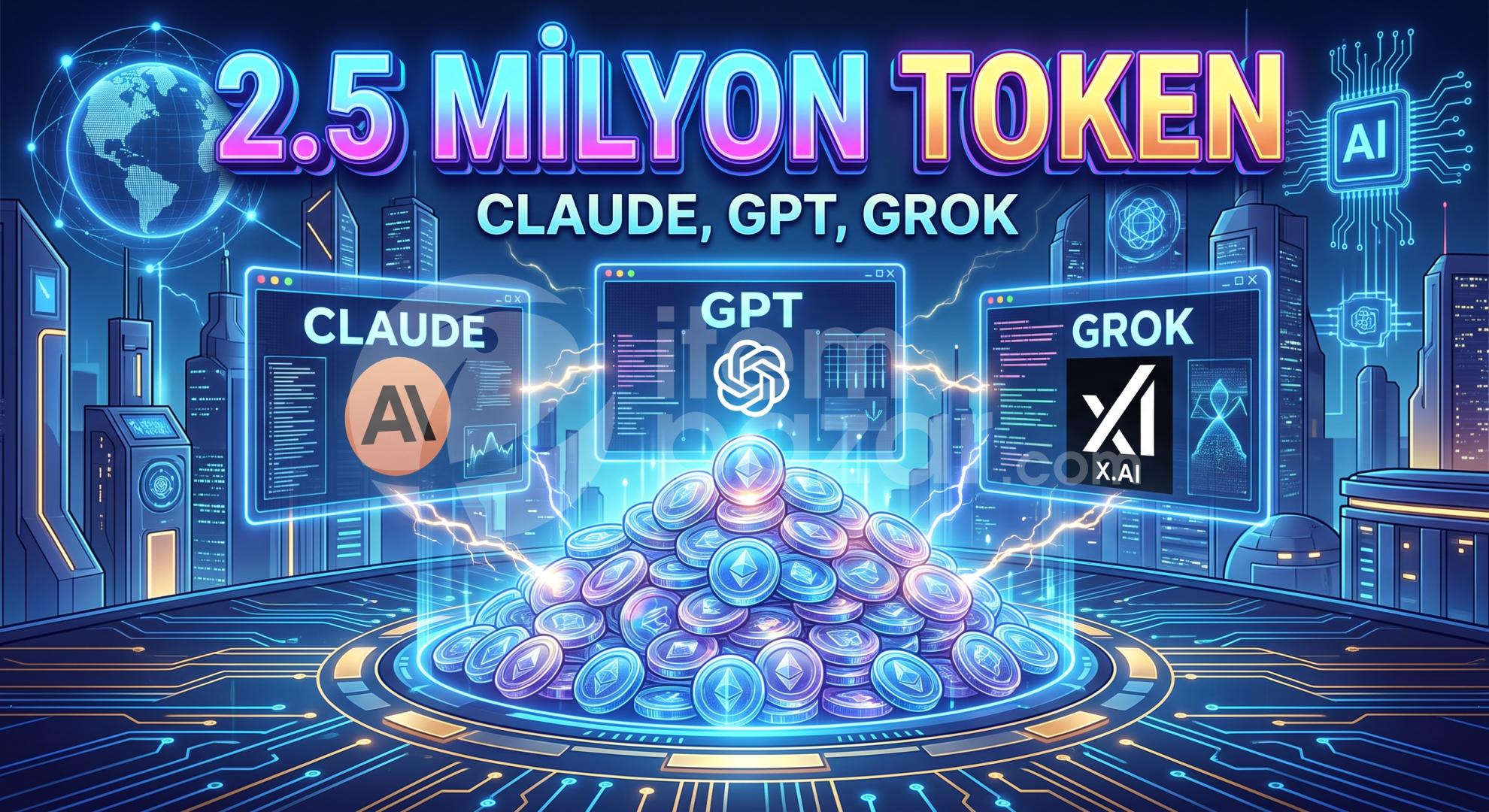 2.5 MİLYON TOKEN | CLAUDE, GPT, GROK