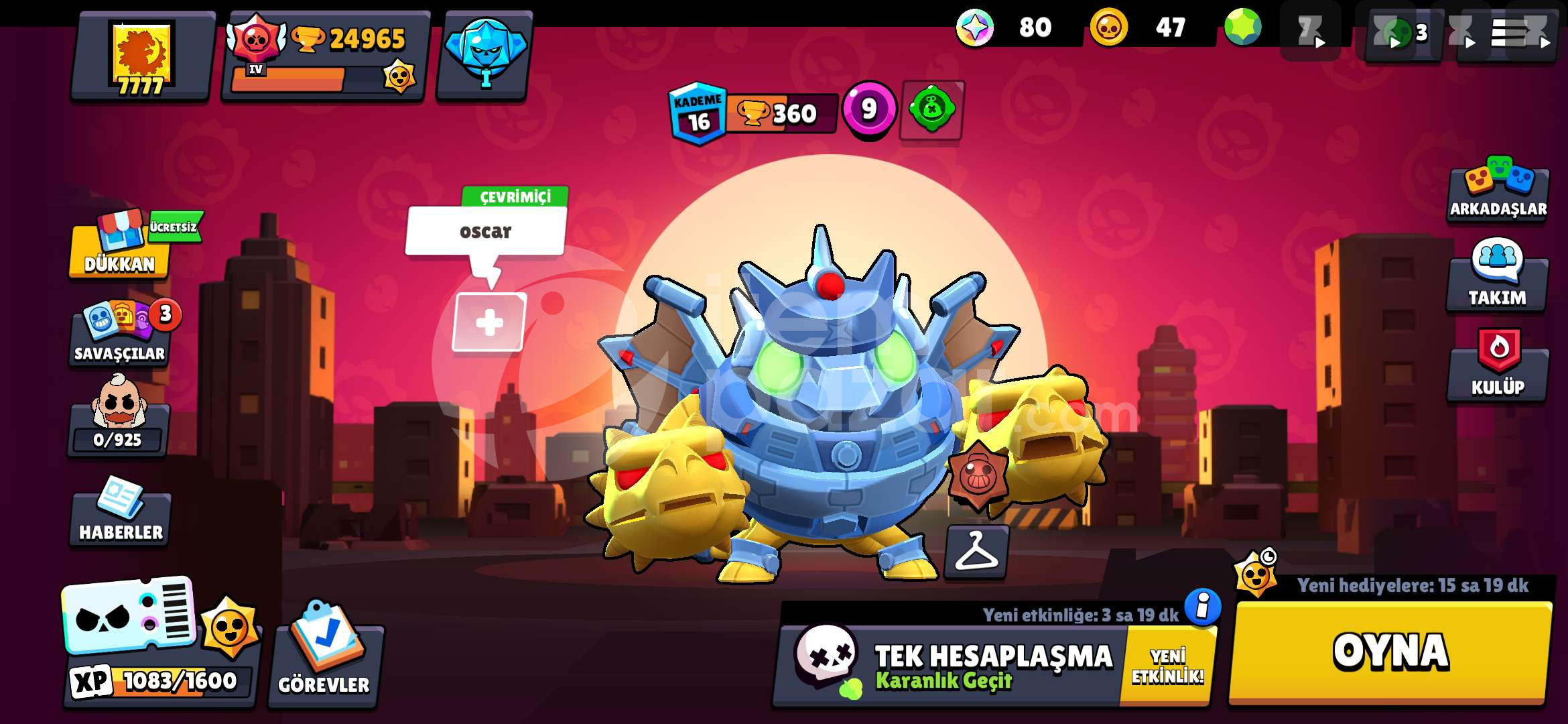 25k KUPA BOL SKİNLİ HESAP 