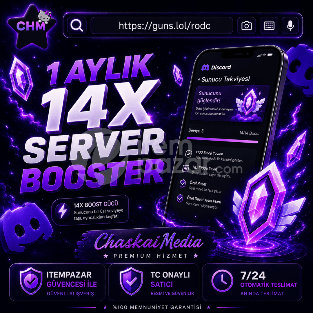 3 Aylik 14x Discord server booster | Özel ilan