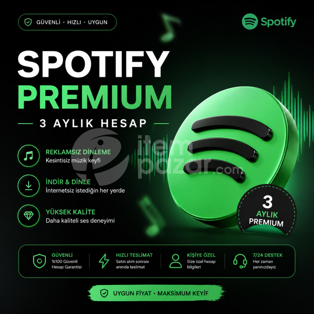 3 Aylık Spotify Premium - Kendi Hesabınıza!