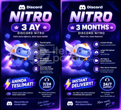 3 MONTHS DİSCORD NİTRO PROMO CODE ANINDA TESLİM