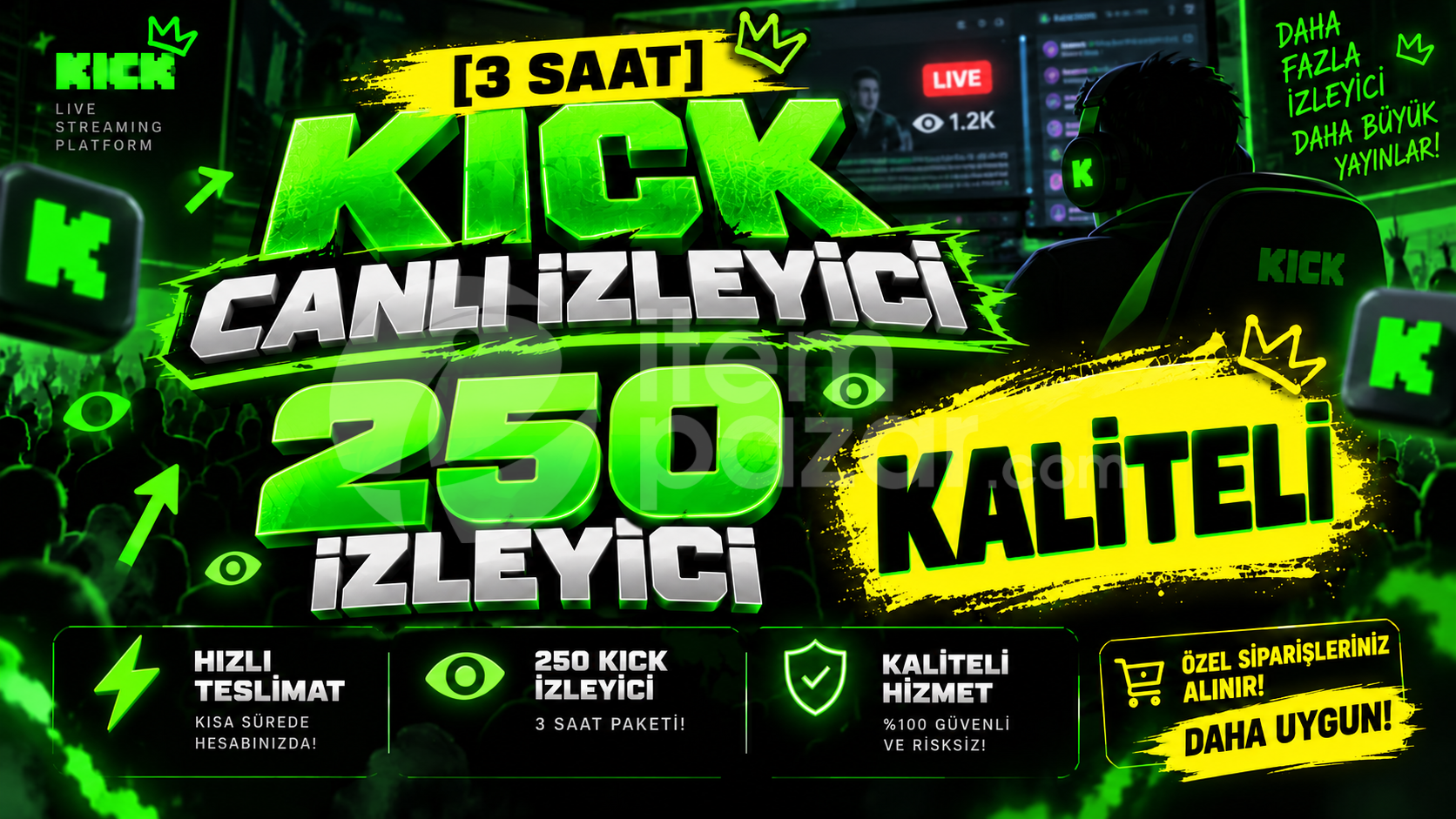 ⚡ [3 Saat] 250 Kick Canlı İzleyici | Kaliteli