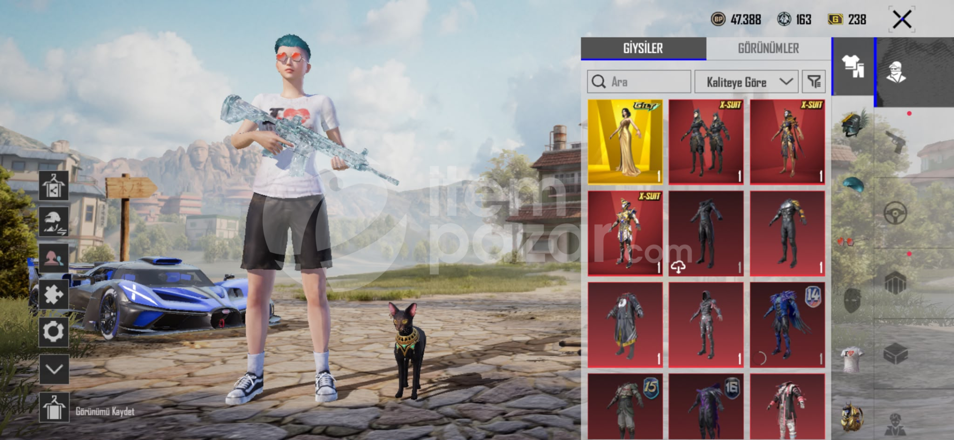 3 Spor Arabalı Dolu Uygun Pubg Hesap