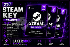 ⭐3 STEAM RANDOM KEY 27,90TL ! ⭐