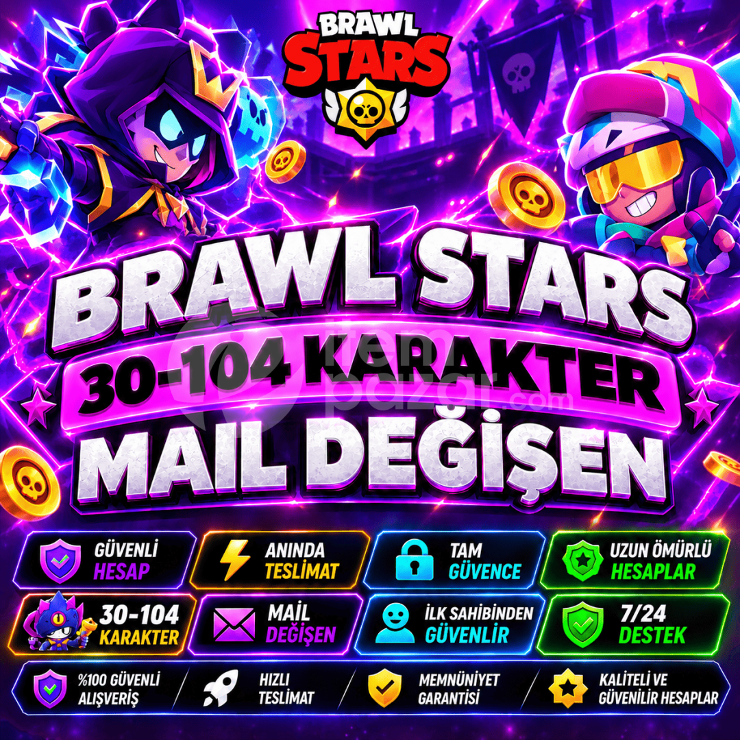 ⭐30-104 Karakter Garanti Mail Değişen⭐