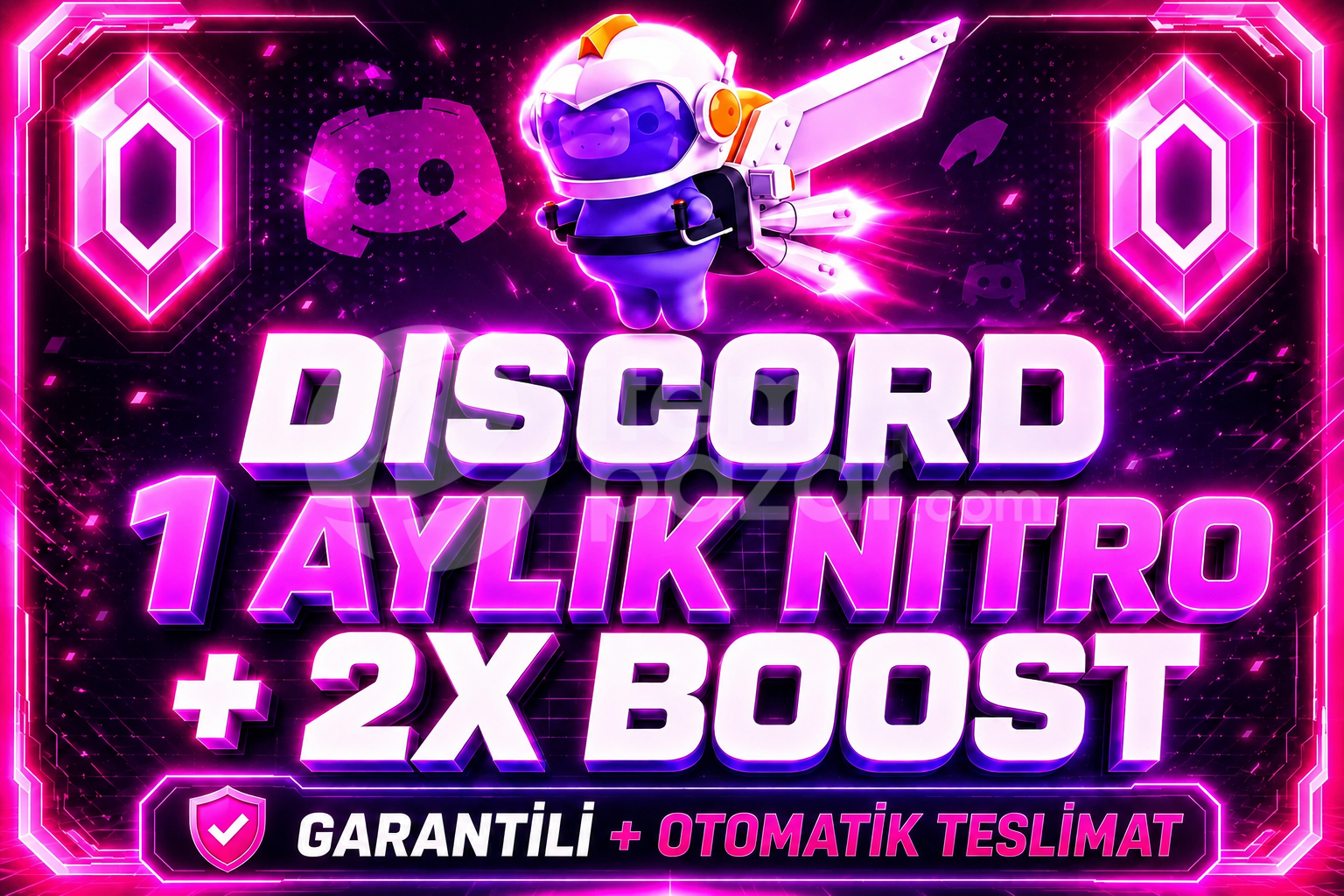 ⭐️30 GÜN DİSCORD NITRO + 2X BOOST⭐️