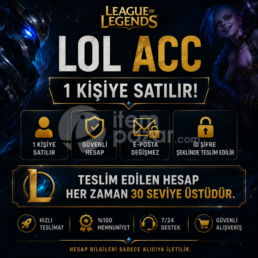+30 LEVEL TR LOL HESABI ACC HESAP