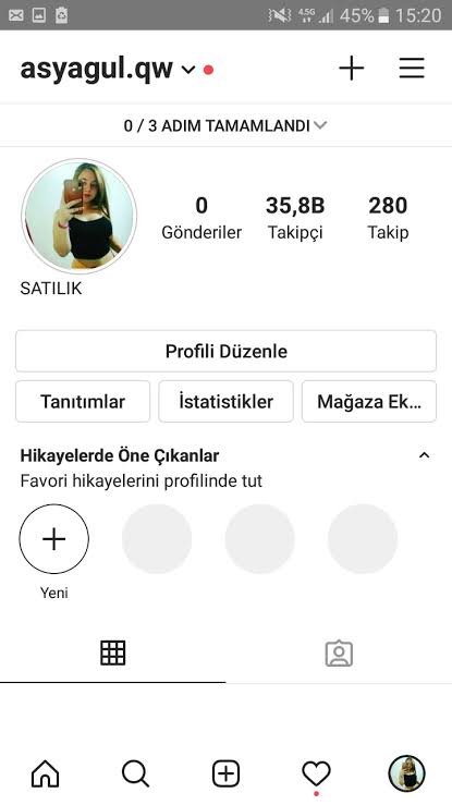 3000 takipçili hesap