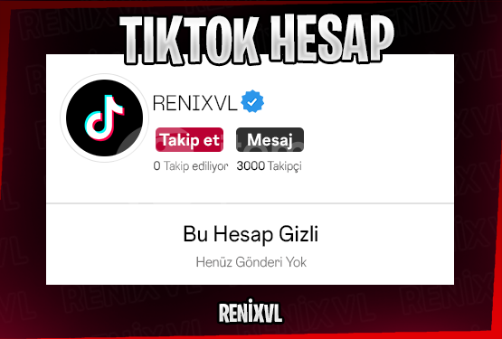 3000 Takipçili Tiktok Hesabı