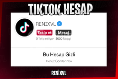 3000 Takipçili Tiktok Hesabı