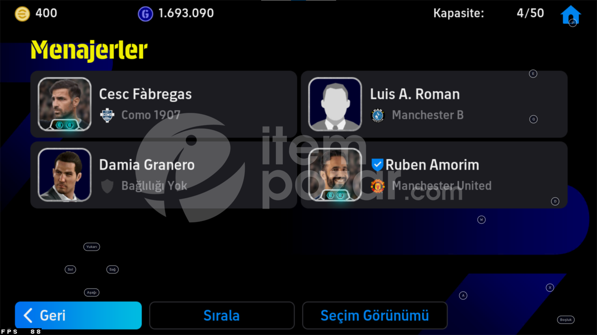 3116KG TD Ruben Amorim ⭐107 OSİMHEN⭐