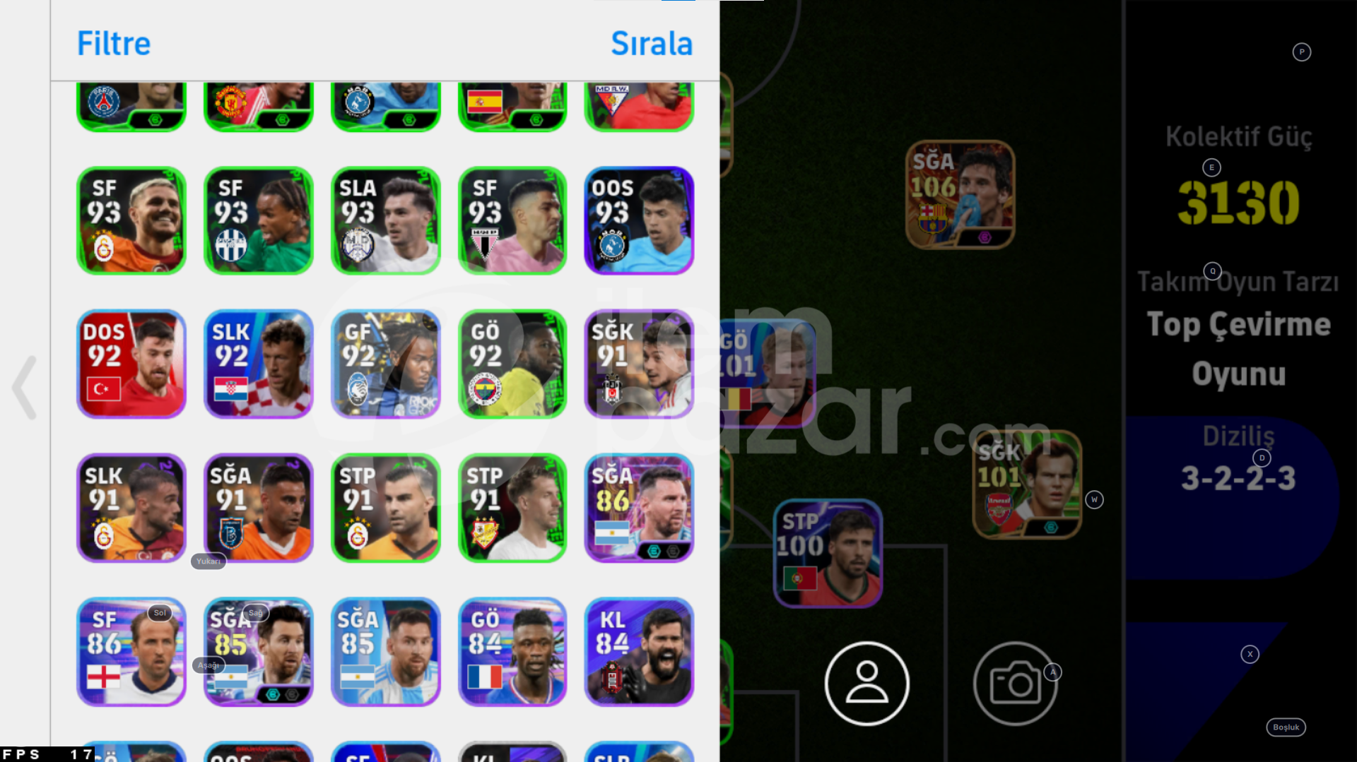 3130KG 106 ⭐BOMBACI MESSİ⭐102 BECKENBAUER