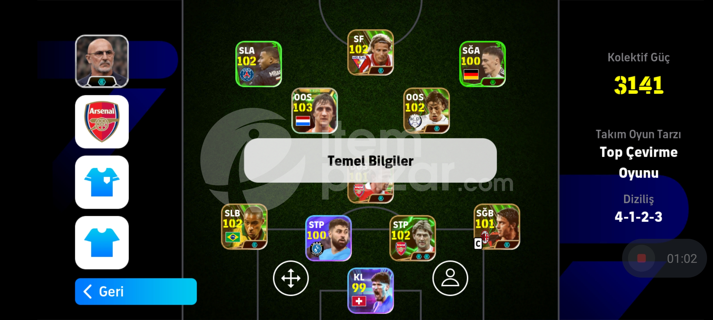 ⭐3142 kg Cruyf severlere özel hesap ⭐