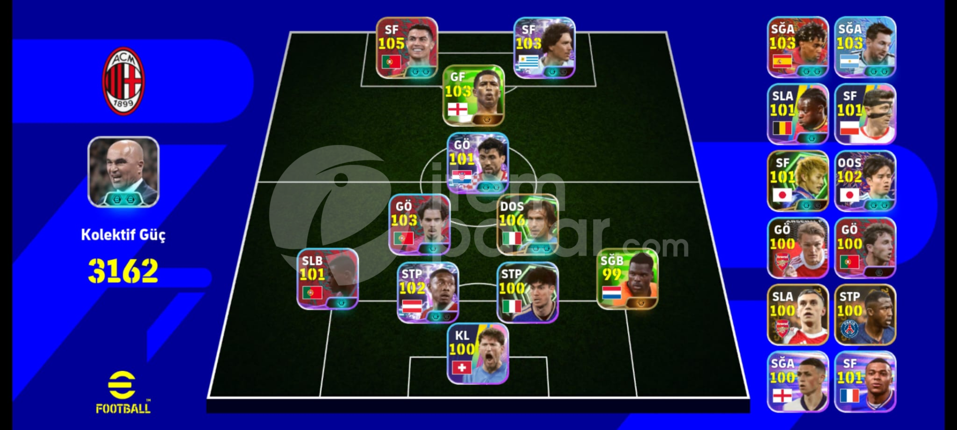 3160+ kg güzel hesap tek bağ 105 ronaldo vardır