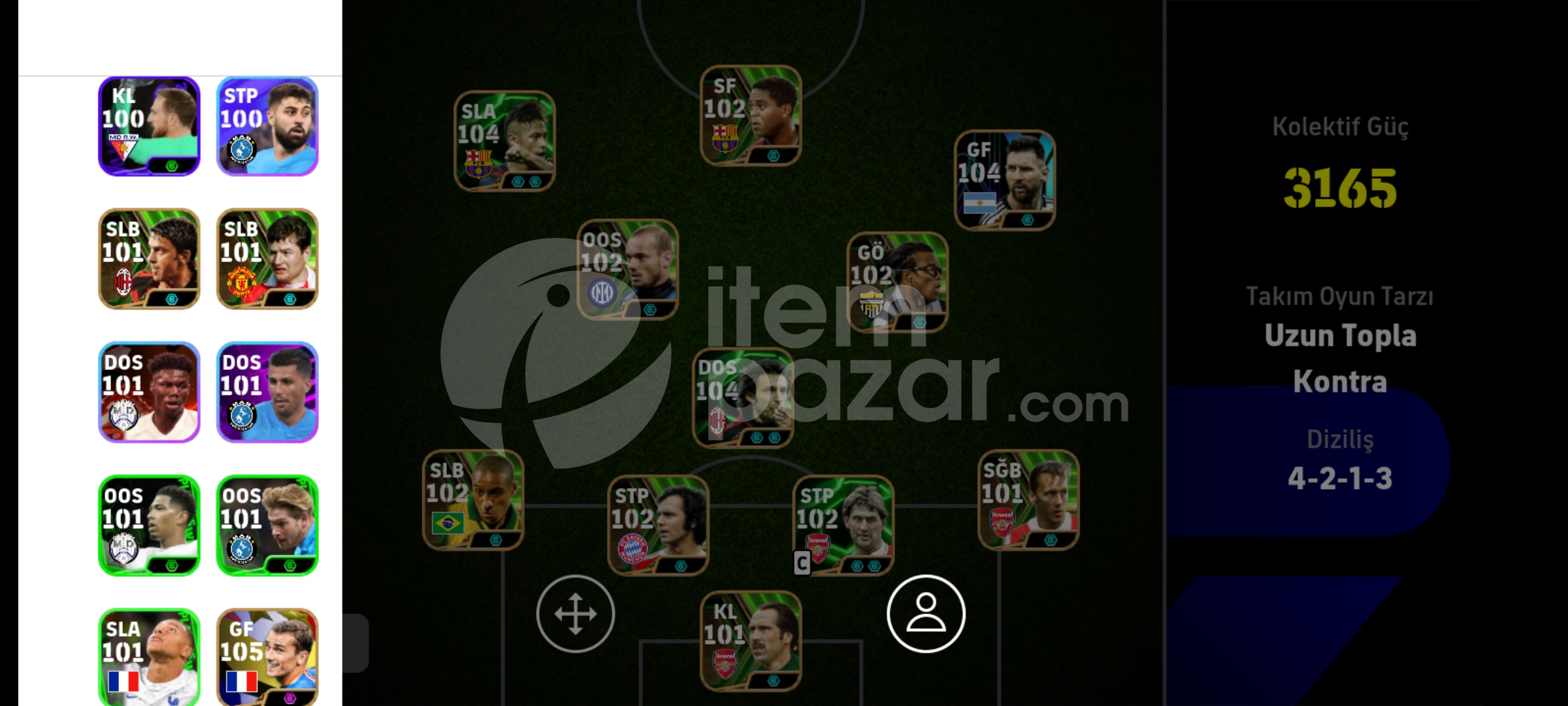 ⭐3165⭐ 104 MSN NEYMAR 104 MESSİ 105 GRİZİİ