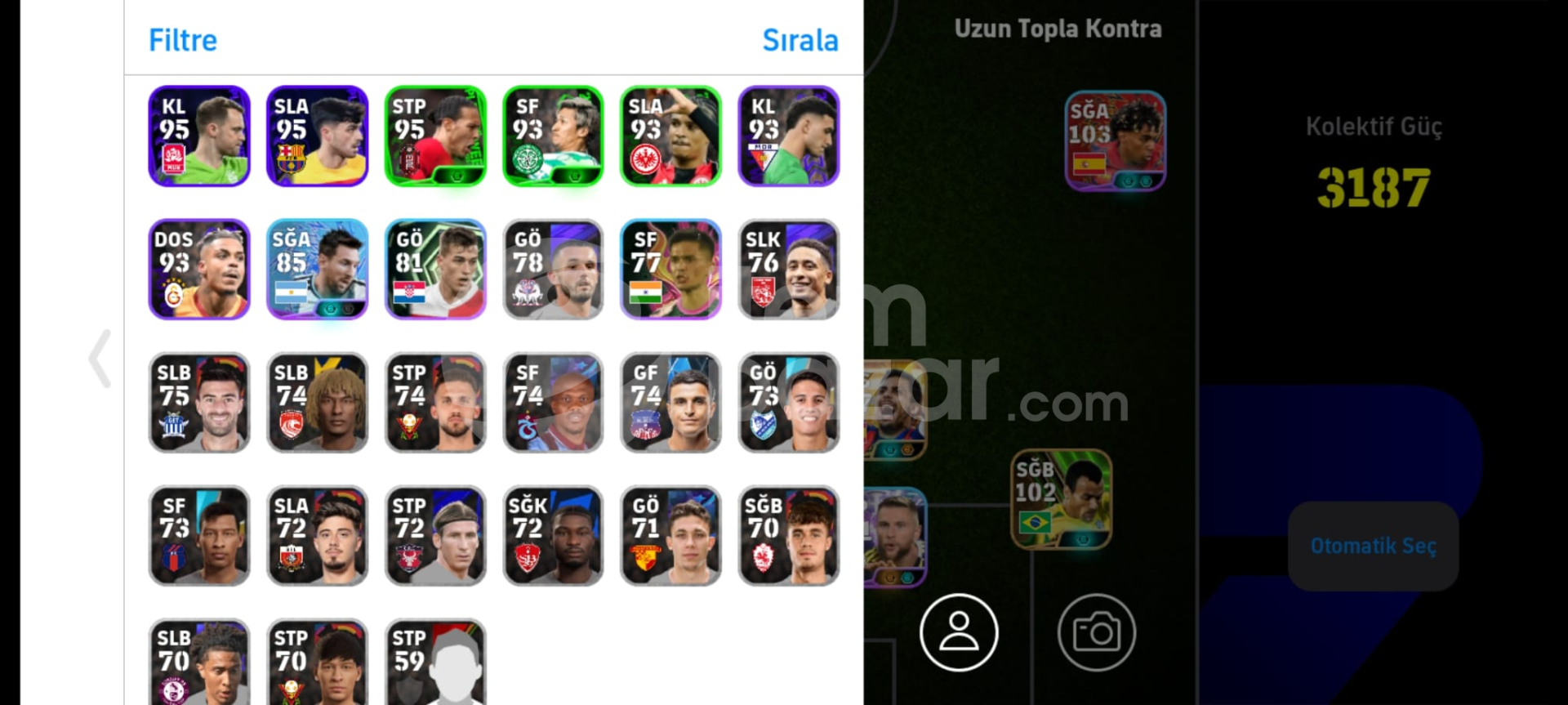3195Kg 107Rodri 106Messi 105Griezman TEKBAG