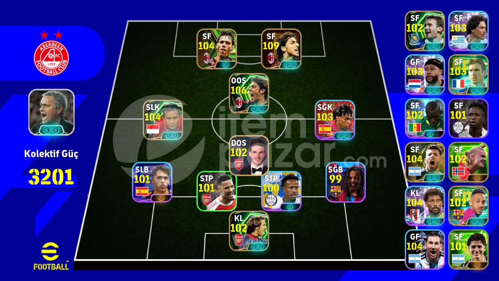 3201+KG 110 IBRAHIMOVIC *TEK BAĞ*