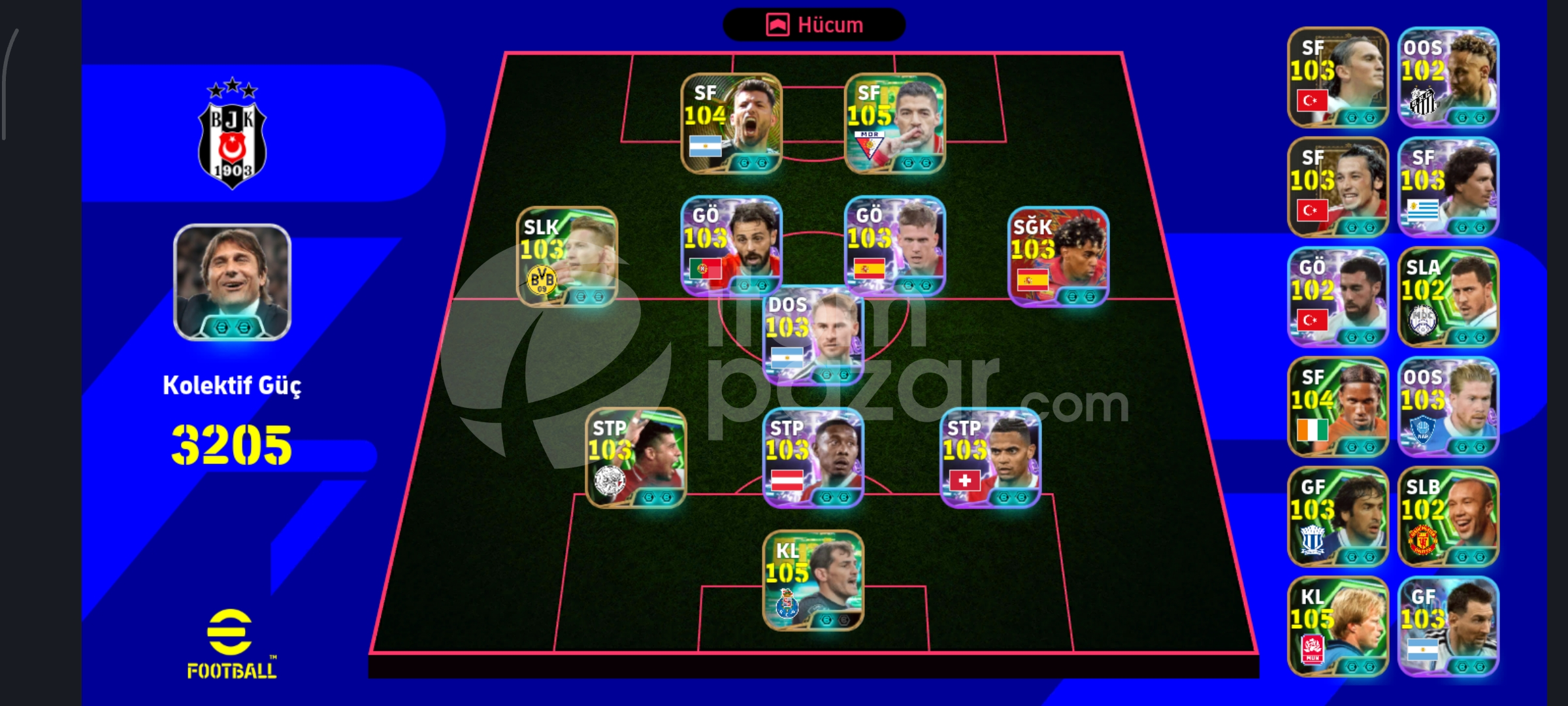 3205 PES Hesabı | Tek Bağ | 10 Giriş Hakkı