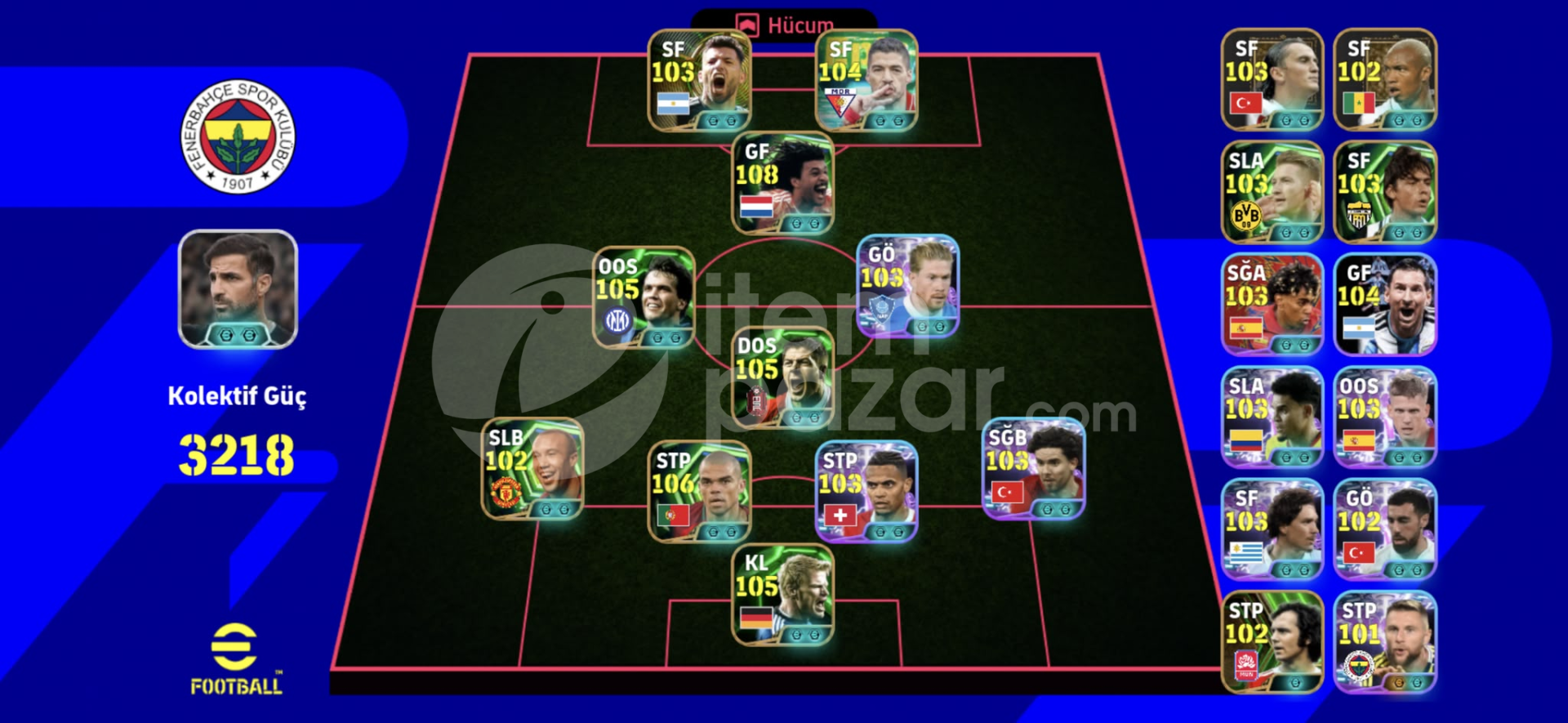 3218 Kolektif Güçlü eFootball PES Hesabı
