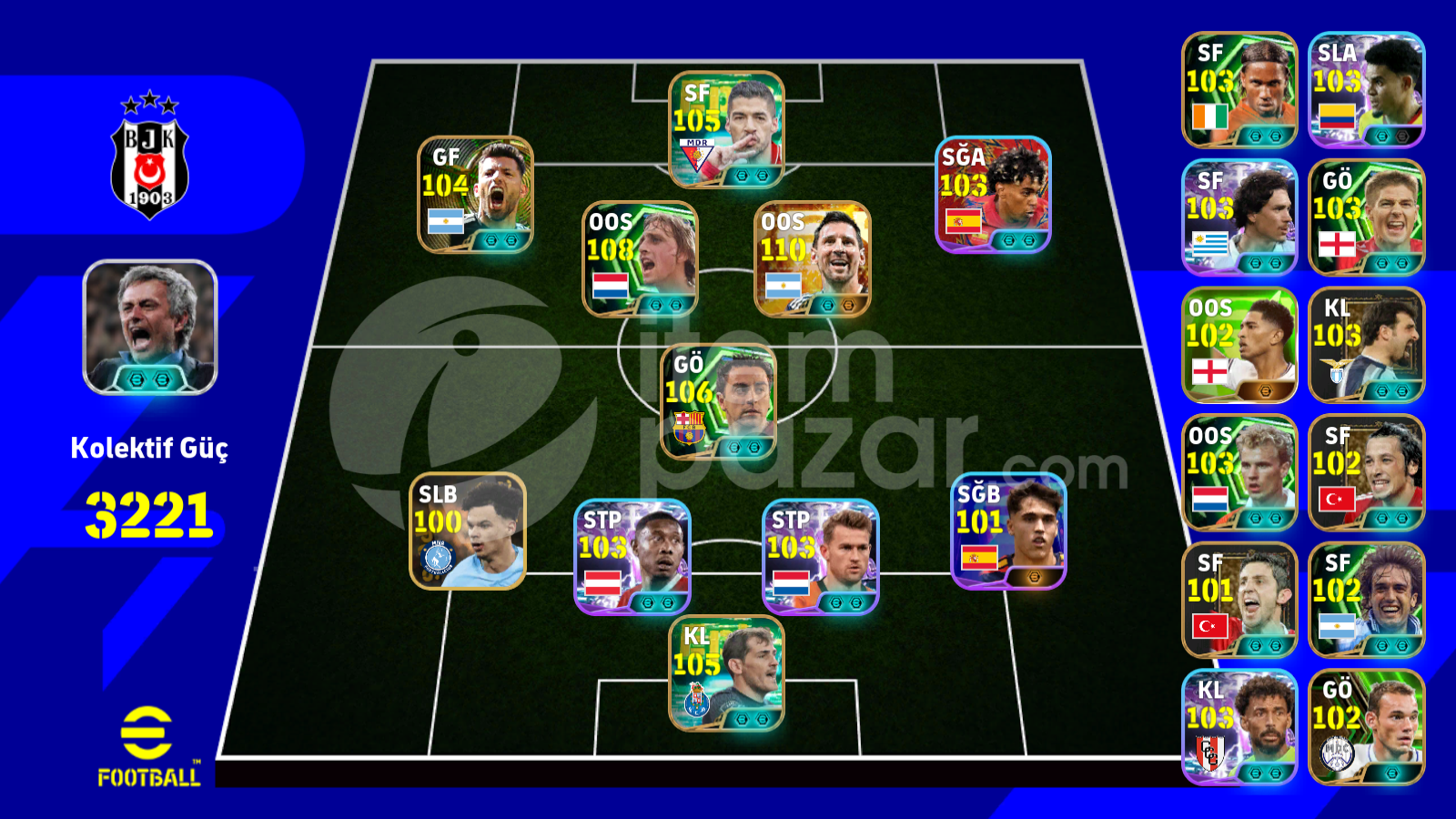 3221+ KG 110 MESSİ VE 108 CRUYFF