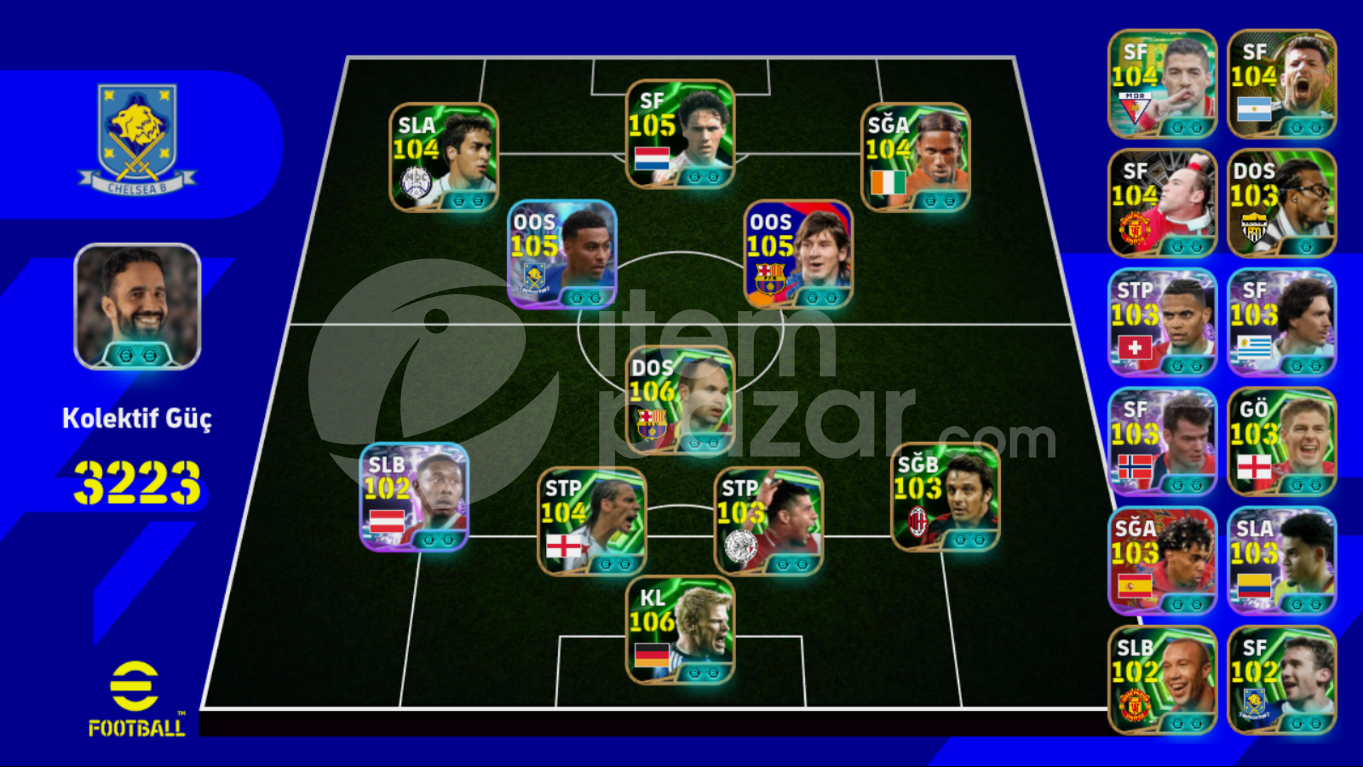 3223KG 106 Oliver Kahn ve 106 Andres Iniesta