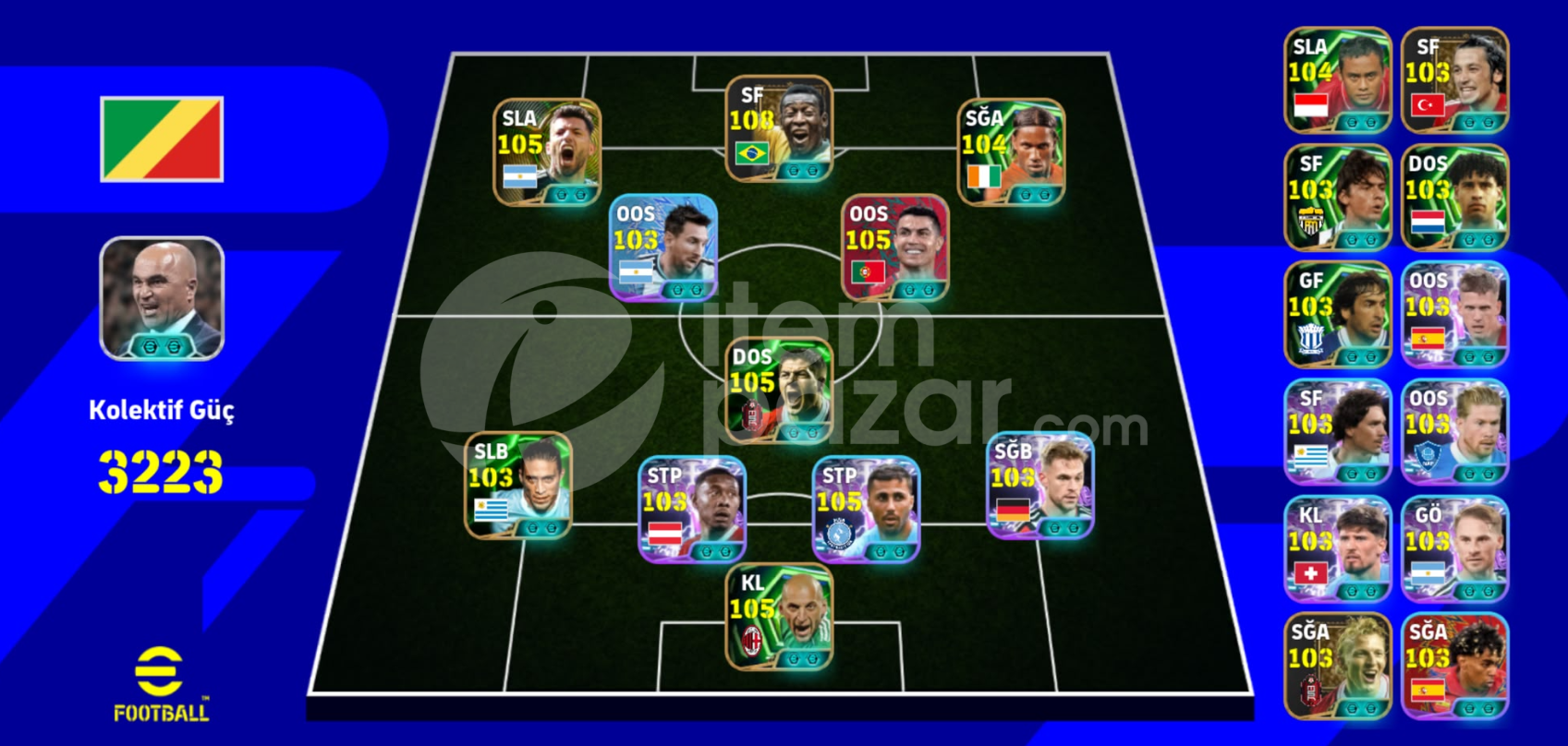 3223KG 108 PELE VE 105 Cristiano Ronaldo