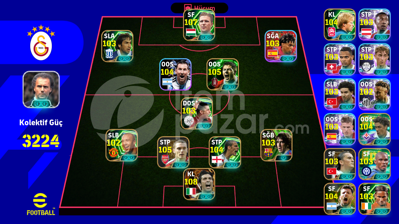 3225+ KG BOMBACI PUSKAS VE 108 BUFFON