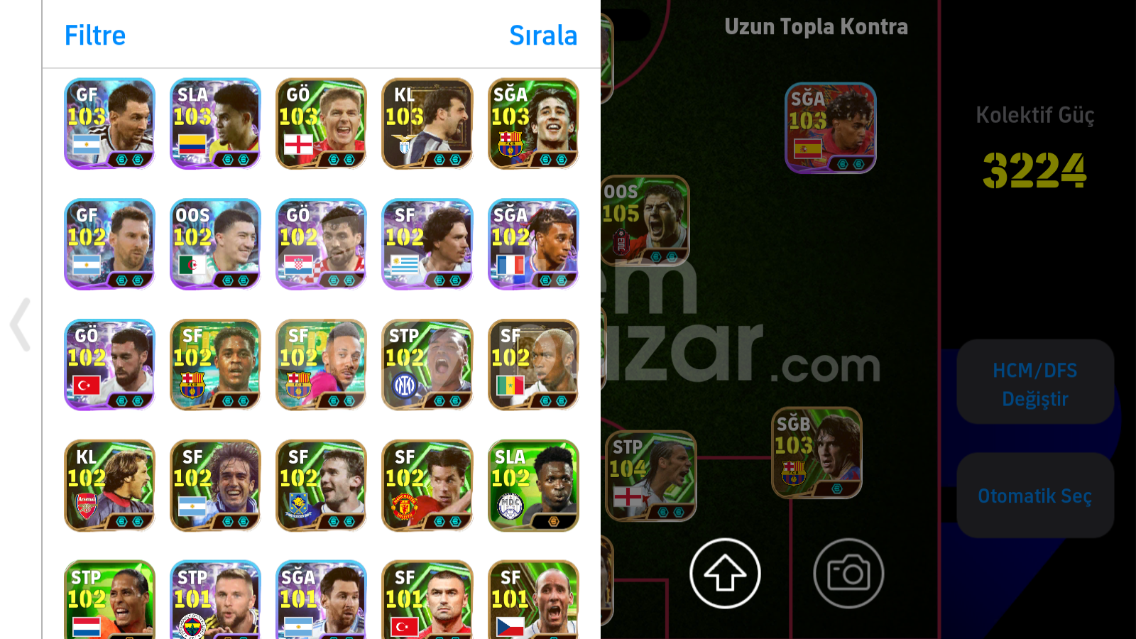 3225+ KG BOMBACI PUSKAS VE 108 BUFFON