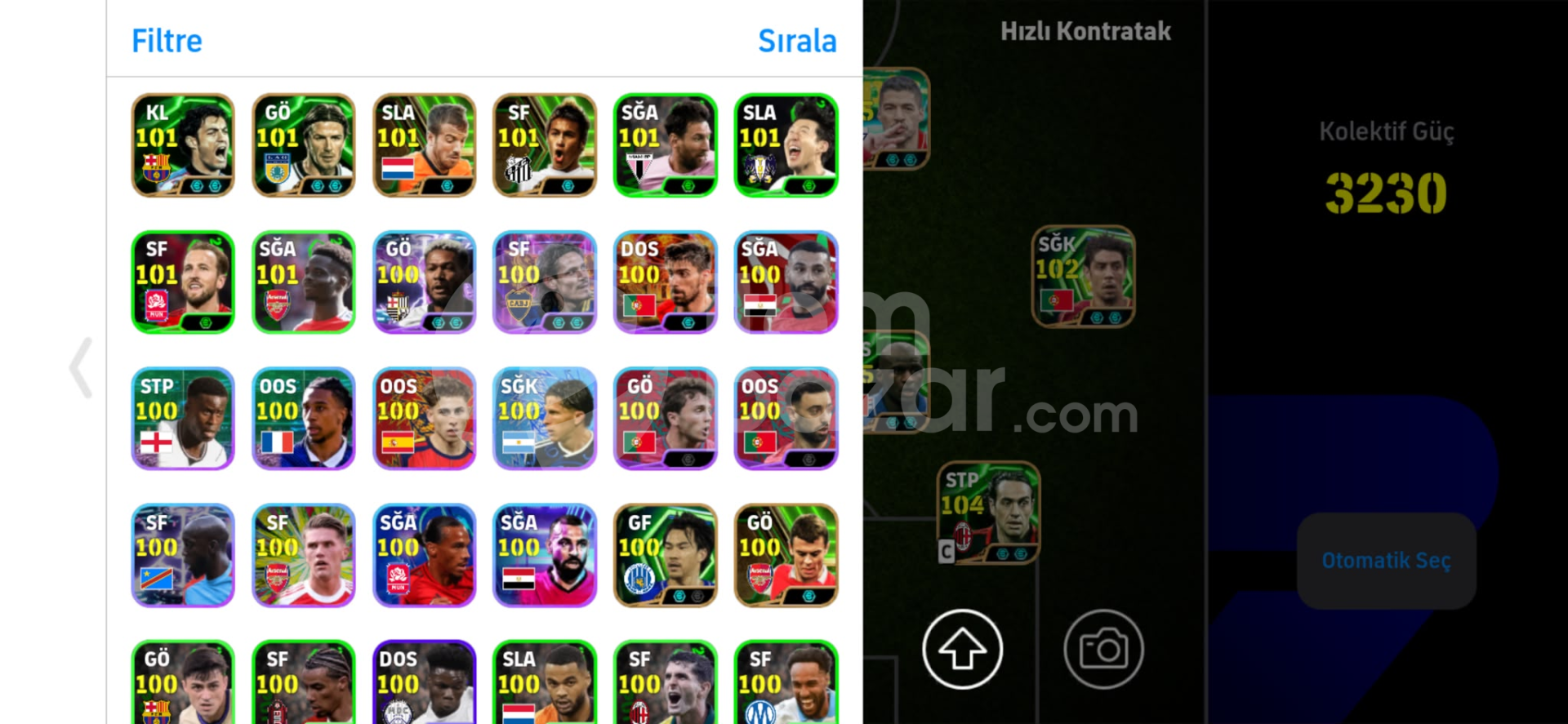 3230KG 105 RONALDO MESSİ EFOOTBALL MOBİL