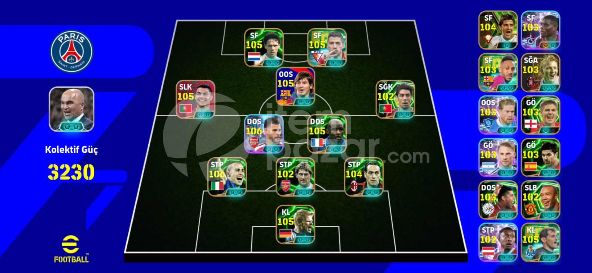 3230KG 105 RONALDO MESSİ EFOOTBALL MOBİL