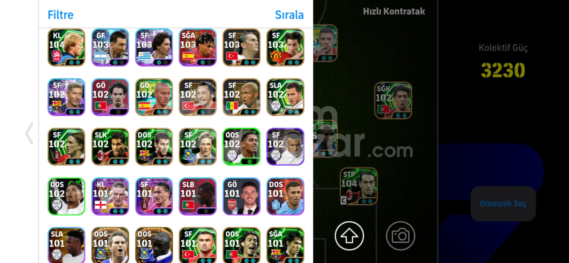 3230KG 105 RONALDO MESSİ EFOOTBALL MOBİL