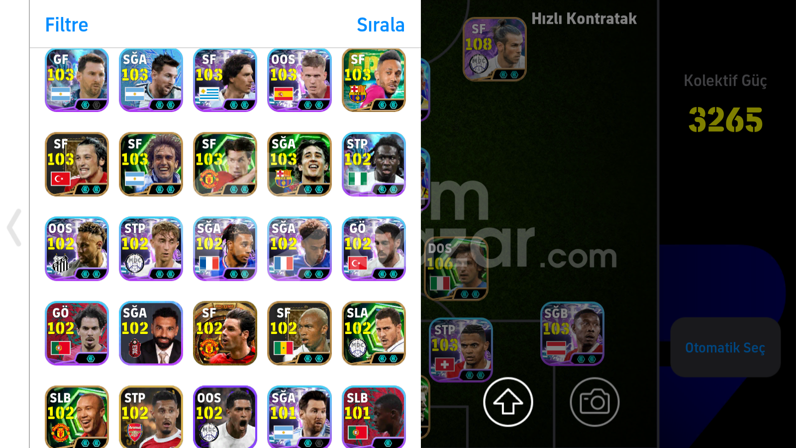 3265+ 108 BOMBACI BALE VE 107 KANE *TEK BAĞ*