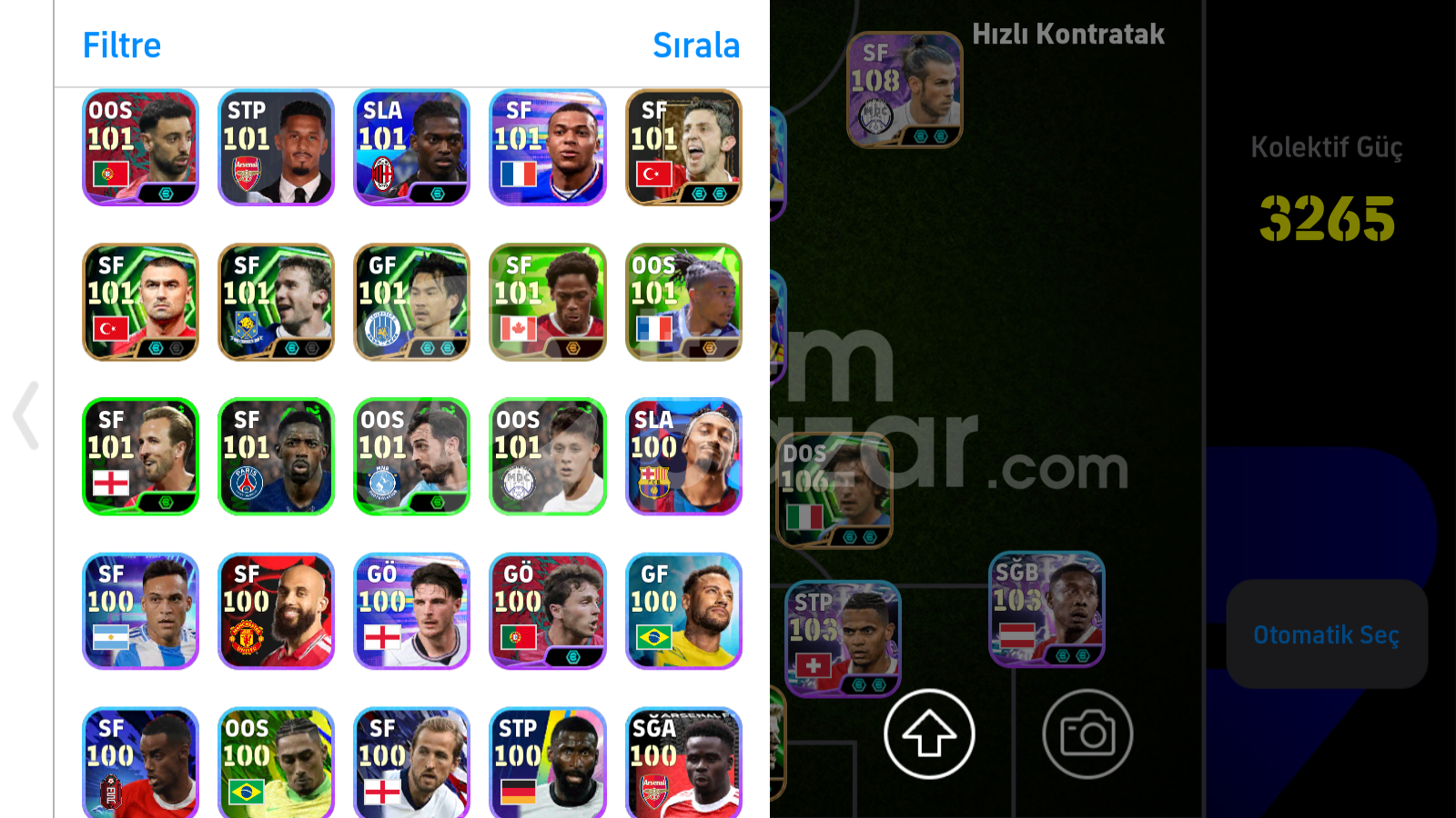 3265+ 108 BOMBACI BALE VE 107 KANE *TEK BAĞ*