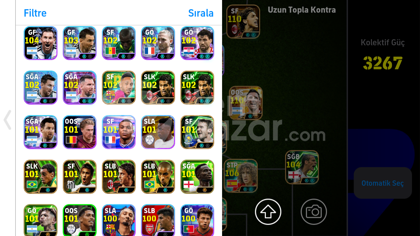 3270+KG 110 MESSI VE 110 IBRAHIMOVIC *TEK BAĞ*