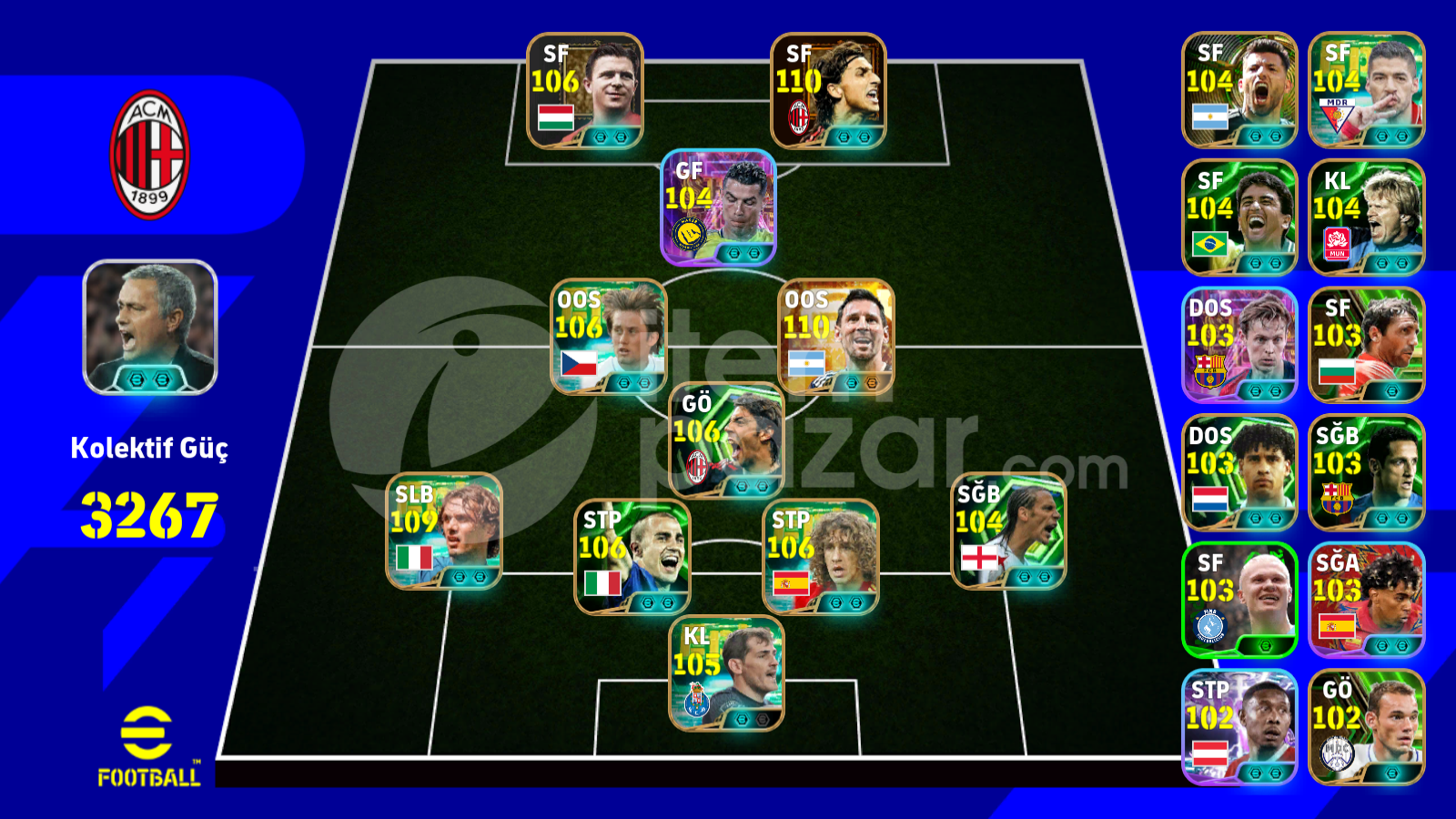 3270+KG 110 MESSI VE 110 IBRAHIMOVIC *TEK BAĞ*